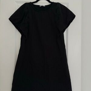 Zara women’s spring summer black short sleeve dress size medium 8 10